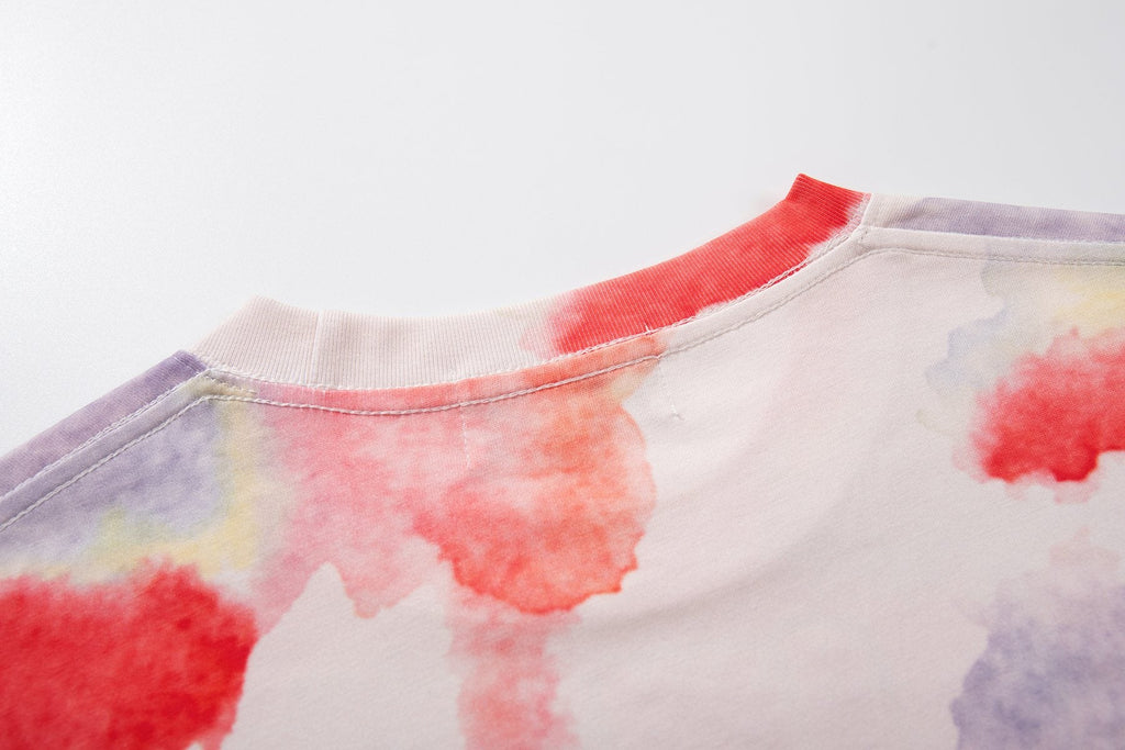 MAJESTIK Watercolor Allover Graphic T-Shirt — detail