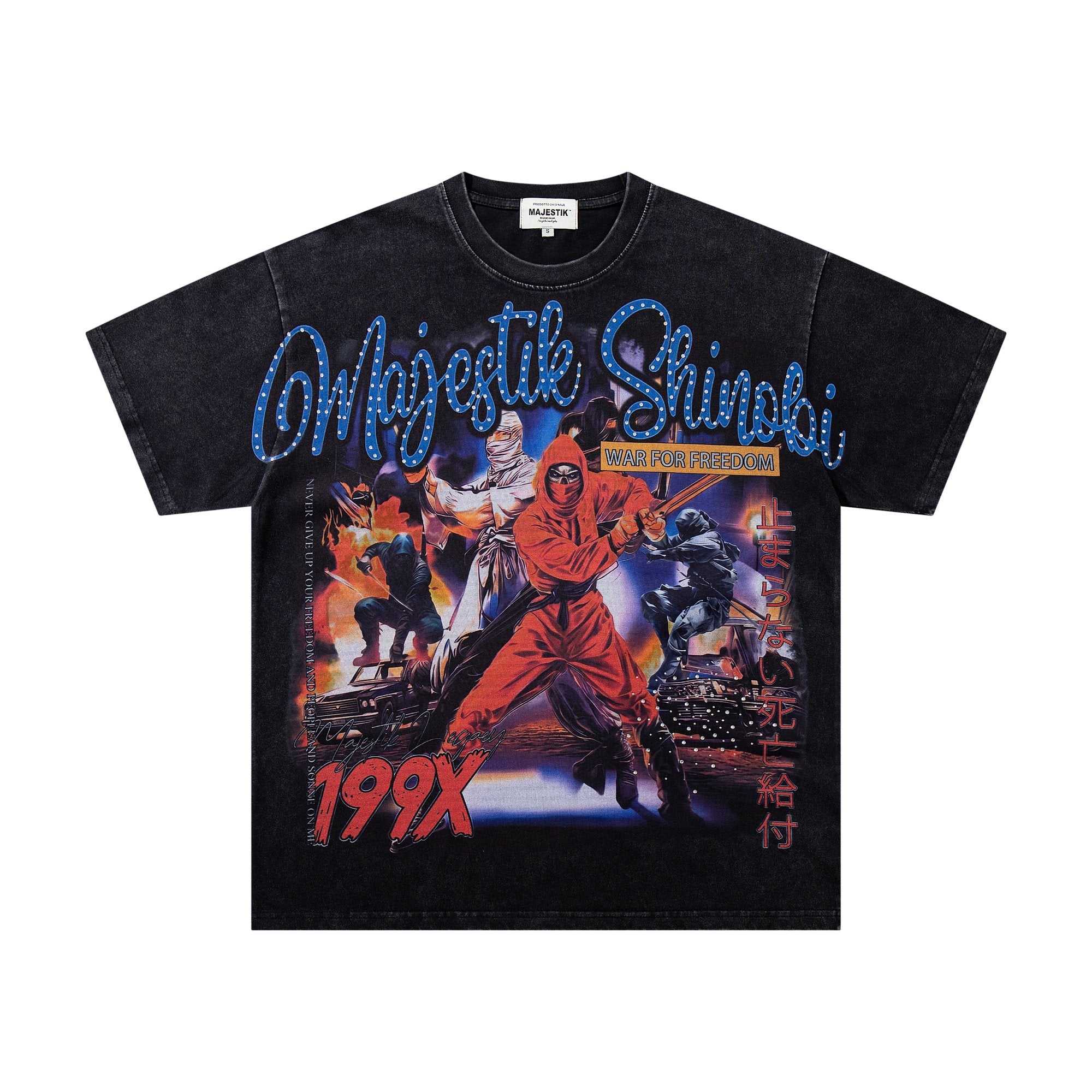 MAJESTIK P71 Rhinestone Graphic T-Shirt — hero