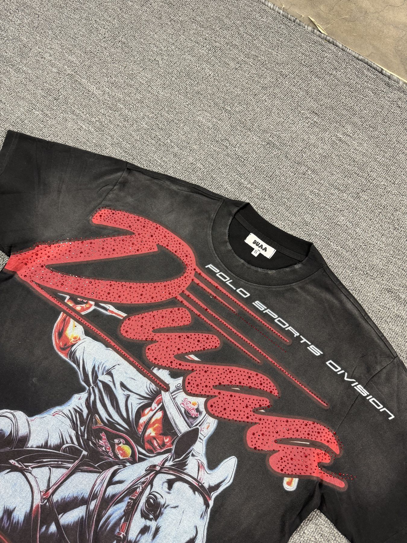 DUAA New Age Horse Rider Graphic T-Shirt — detail