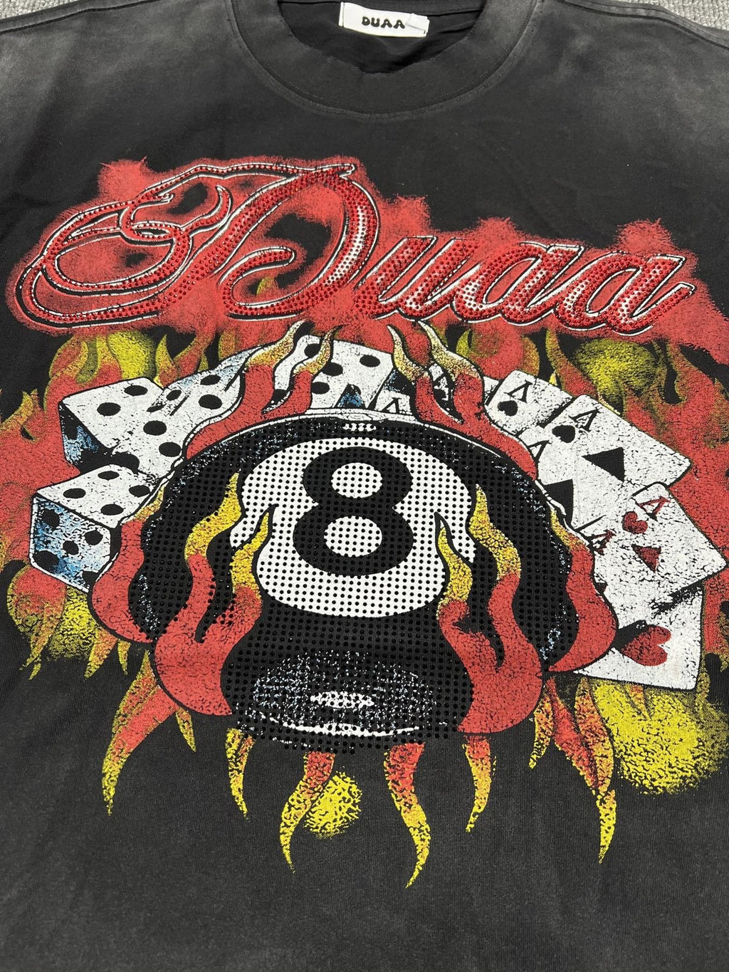 DUAA Casino 8-Ball Graphic T-Shirt — detail