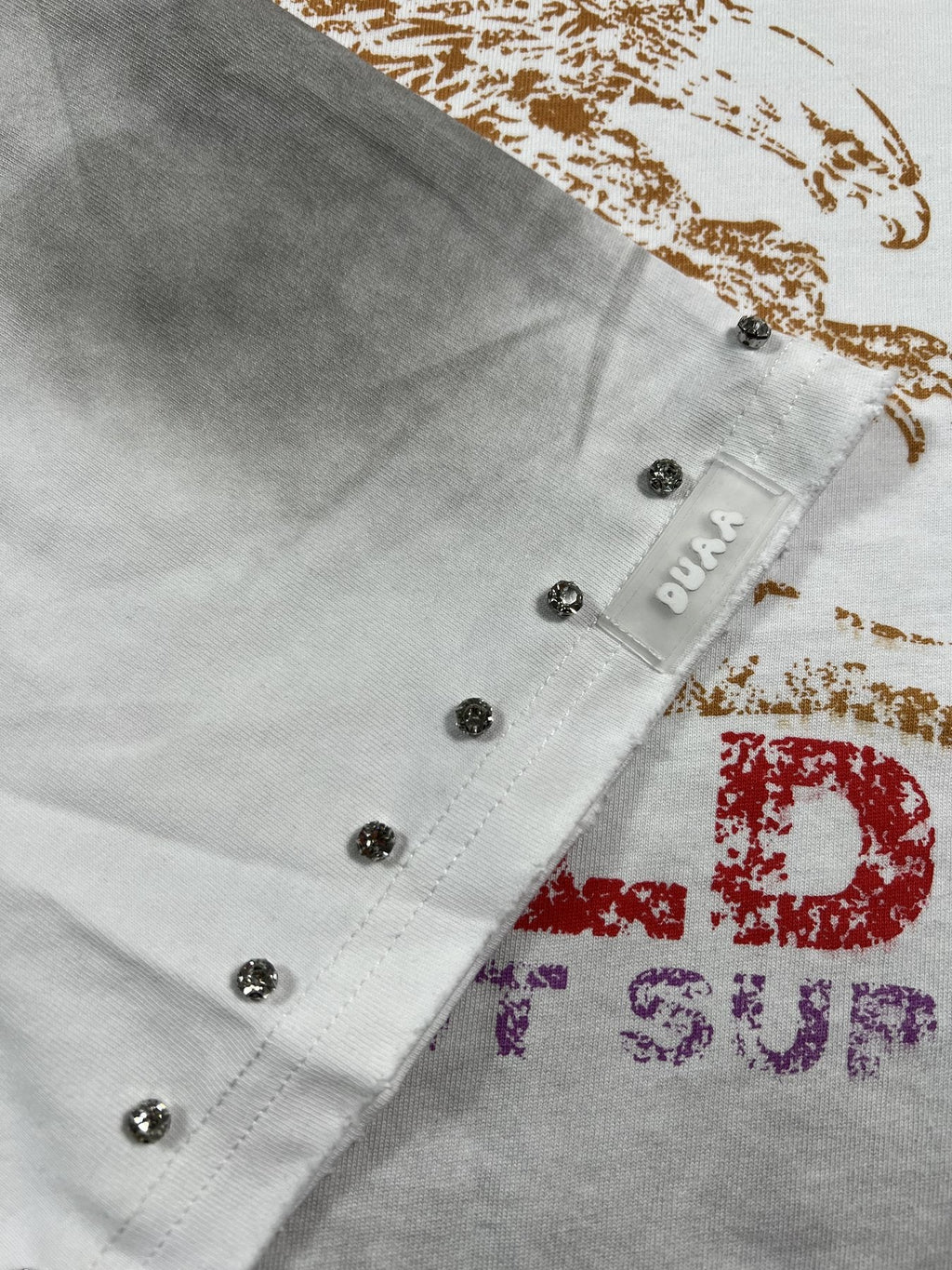 DUAA New Age Studded Graphic T-Shirt — detail