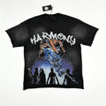 HARMONY New Age Distressed Rhinestone Graphic T-Shirt — hero