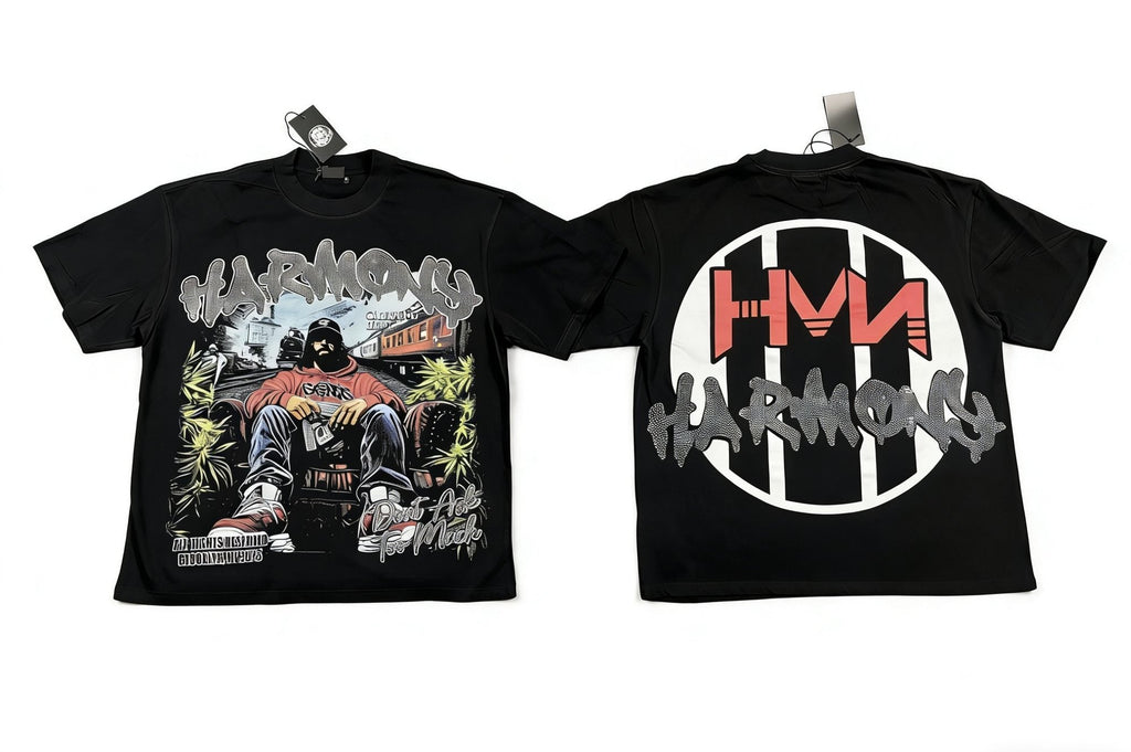 HARMONY New Age Seated Figure Graphic T-Shirt — hero
