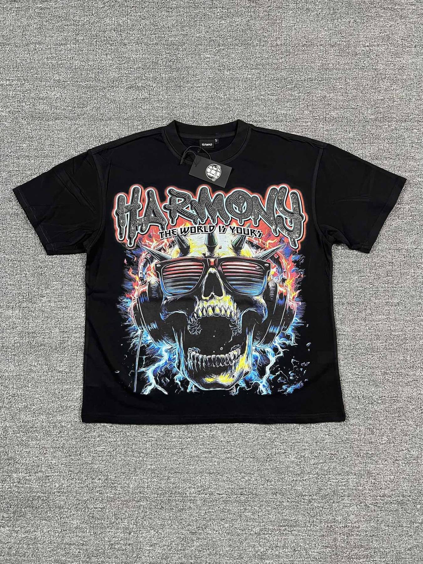 HARMONY New Age Skull Graphic Short-Sleeve T-Shirt — front