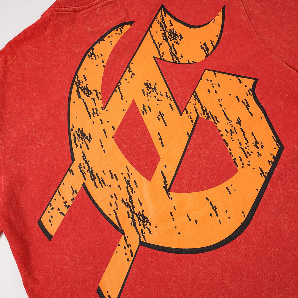Godspeed Rock Graphic Acid-Wash T-Shirt — detail
