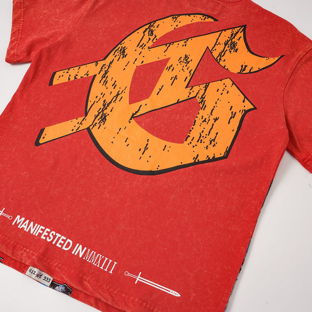 Godspeed Rock Graphic Acid-Wash T-Shirt — detail
