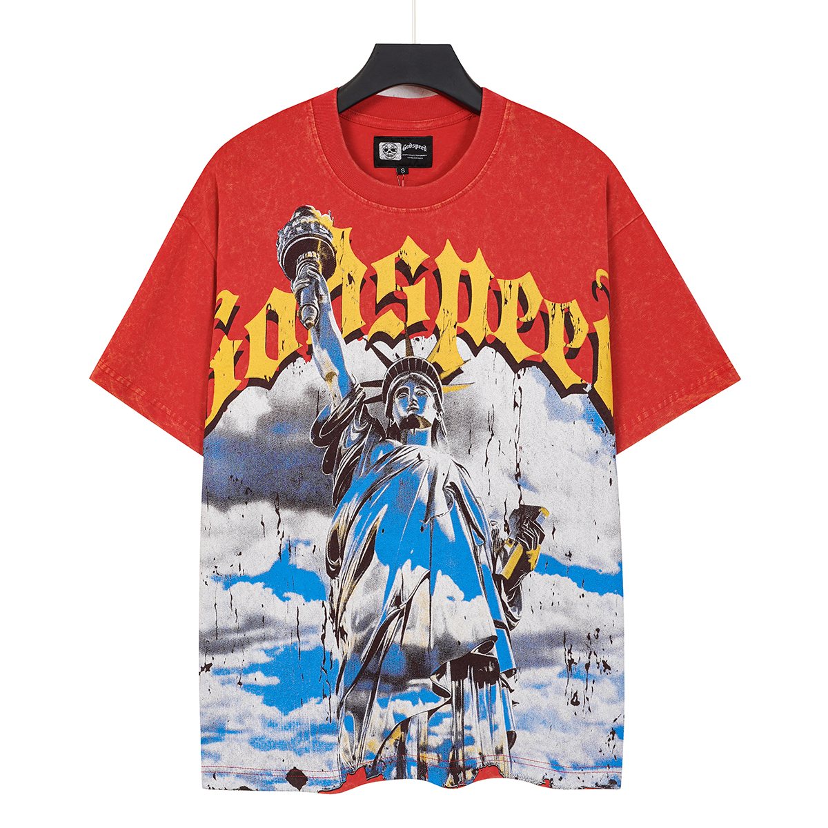 Godspeed Rock Graphic Acid-Wash T-Shirt — hero