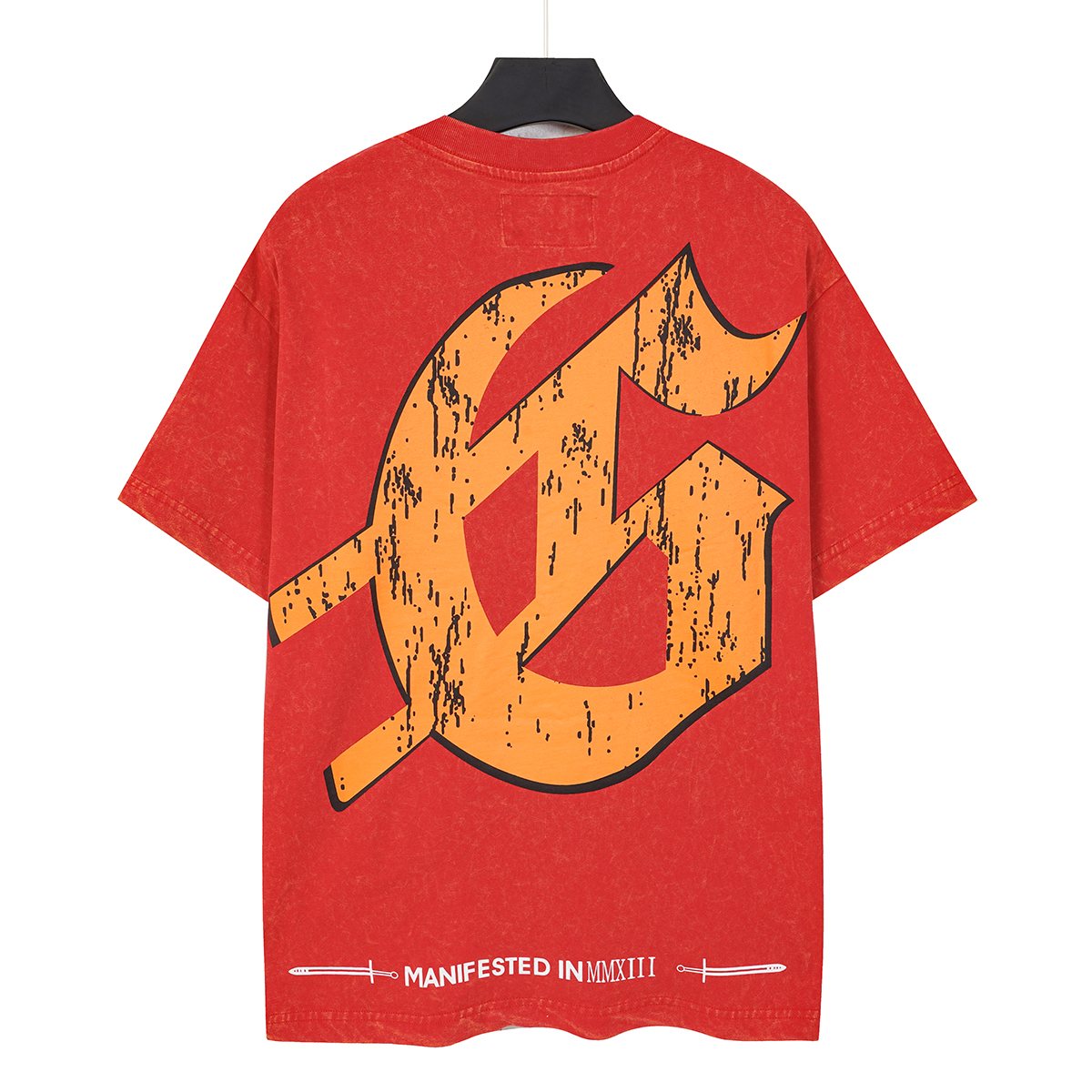 Godspeed Rock Graphic Acid-Wash T-Shirt — back
