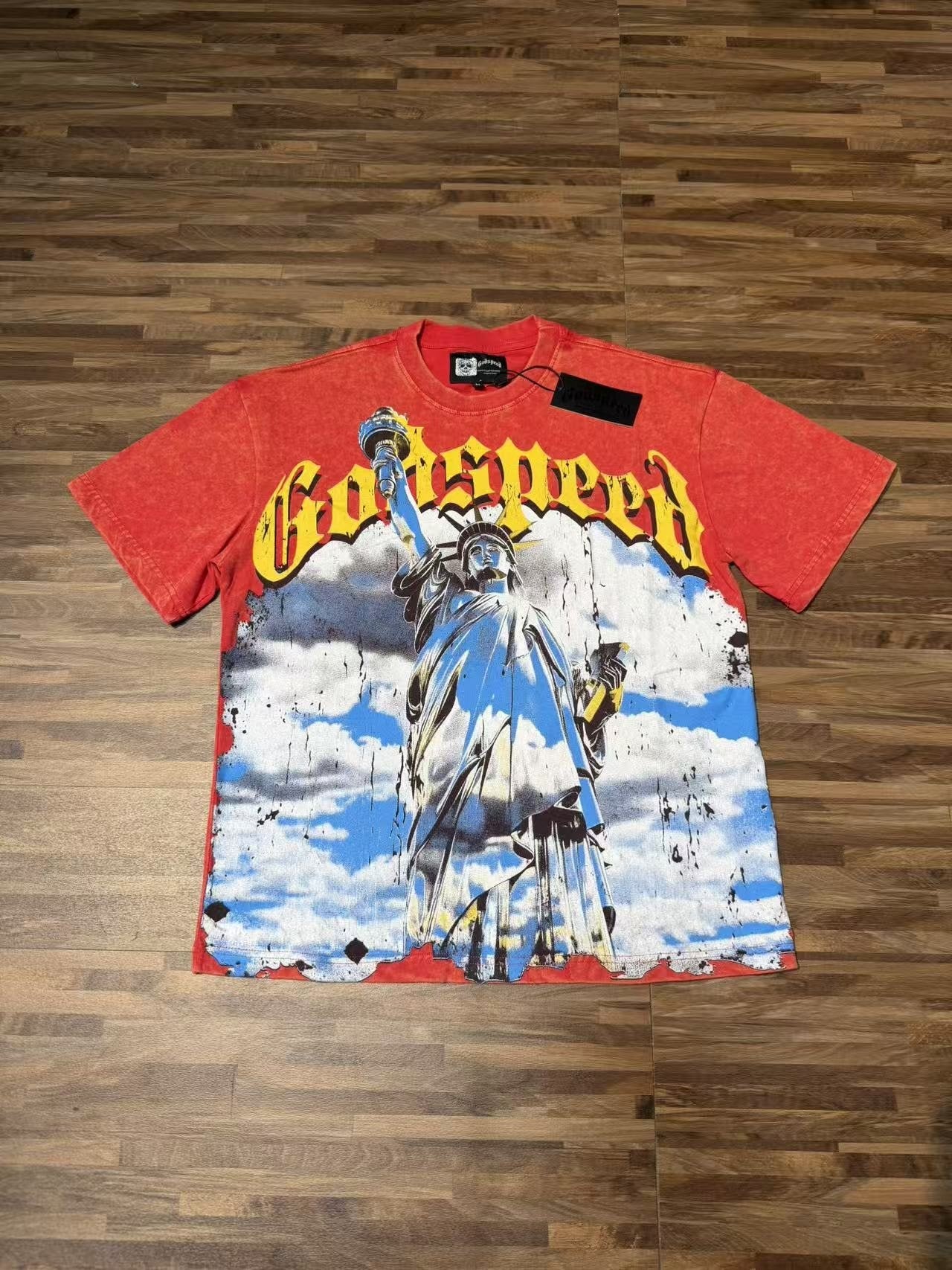 Godspeed Rock Graphic Acid-Wash T-Shirt — context