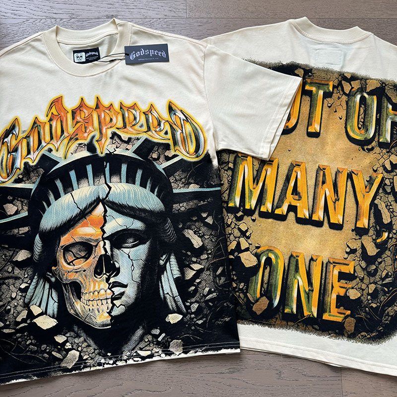 Godspeed Out of Many One Graphic T-Shirt — comparison