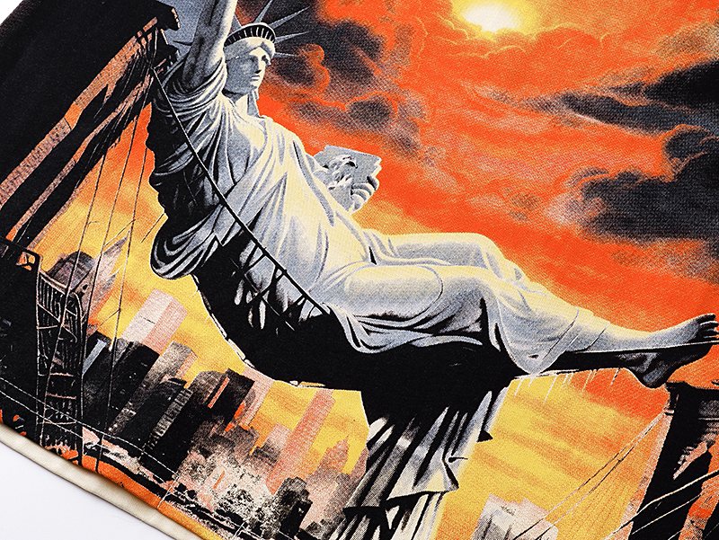 Godspeed Out of Many One Statue Graphic T-Shirt — detail
