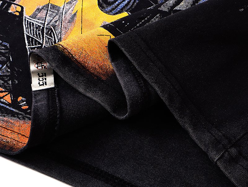 Godspeed Out of Many One Washed Black Graphic T-Shirt — fabric_closeup