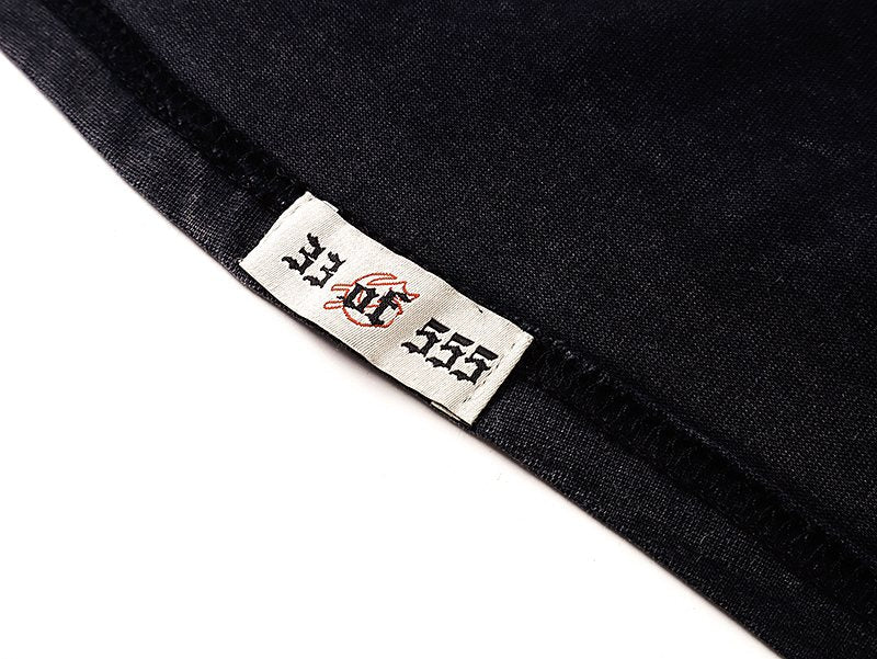 Godspeed Out of Many One Washed Black Graphic T-Shirt — neck_label