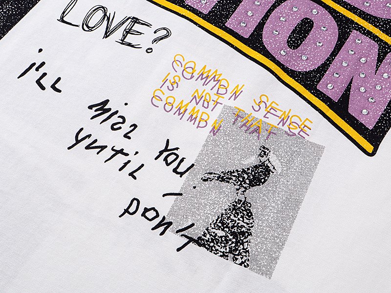 MIXED EMOTION White Graphic T-Shirt — detail