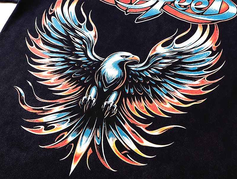 Godspeed Eagle Graphic Washed Black T-Shirt — detail