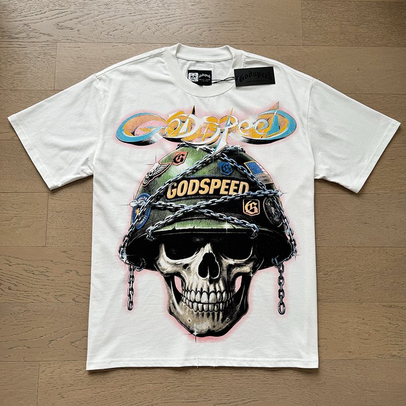 Godspeed Out of Many Skull Graphic T-Shirt — front