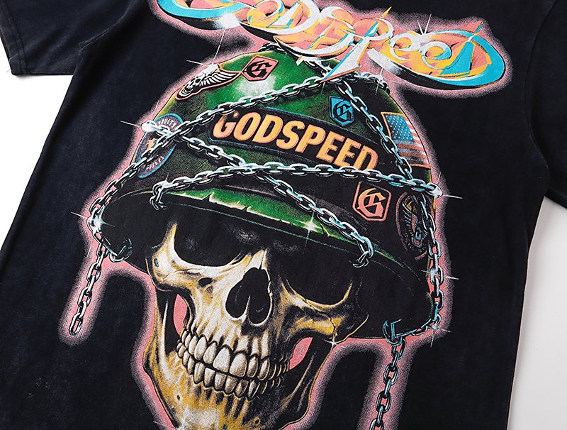 Godspeed Out of Many One Skull Graphic T-Shirt — detail