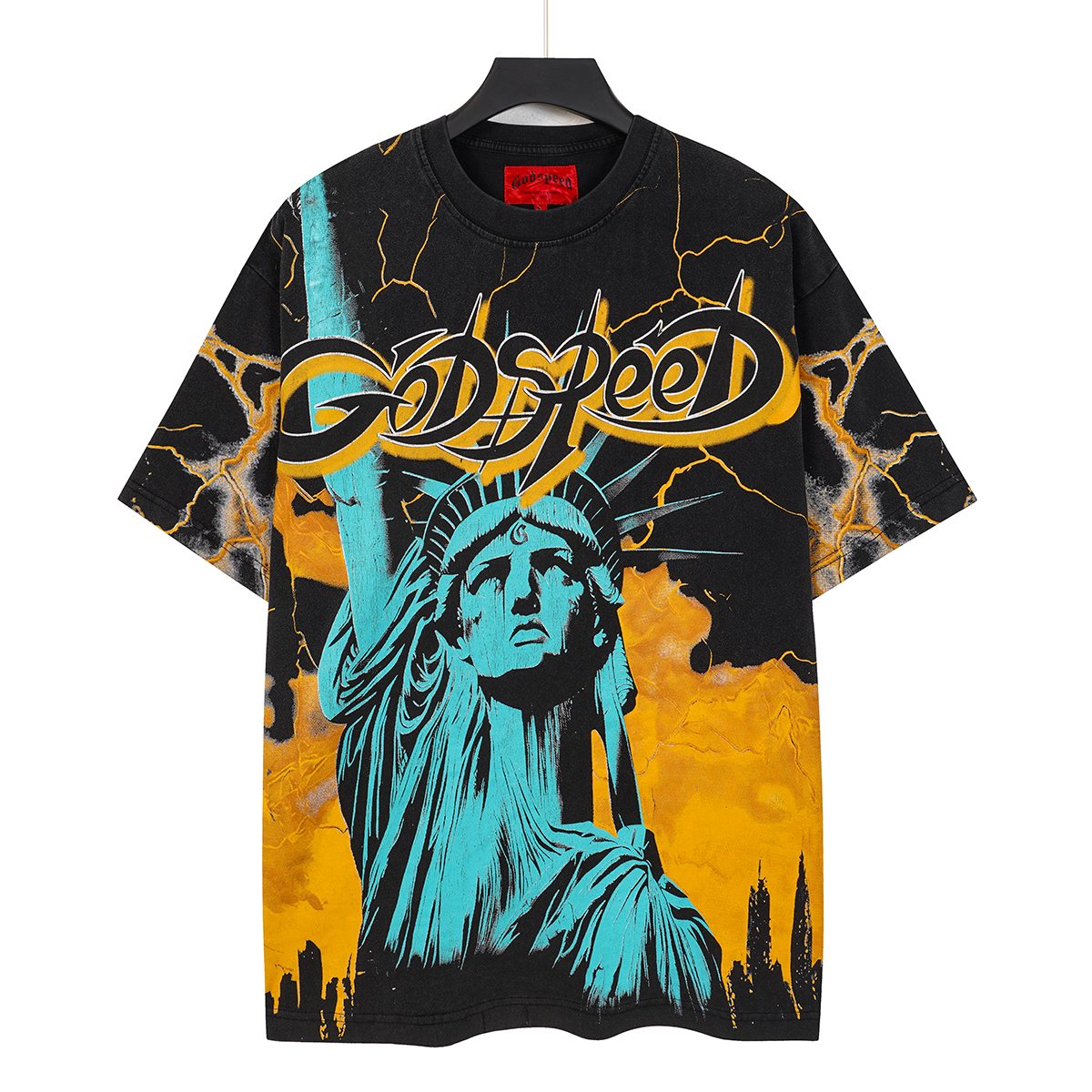 Godspeed Out of Many One Statue Graphic T-Shirt — hero