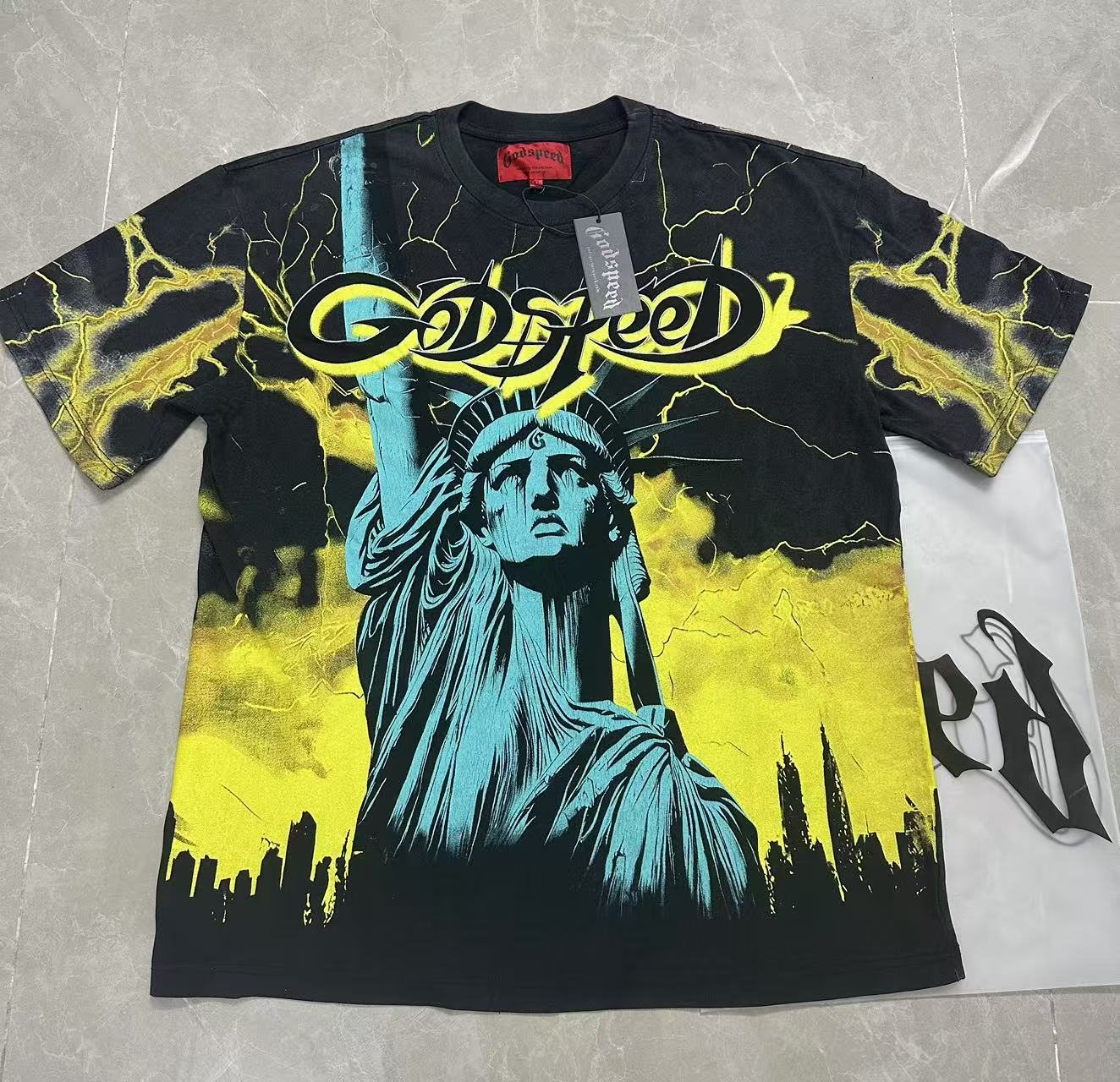 Godspeed Out of Many One Graphic T-Shirt — front