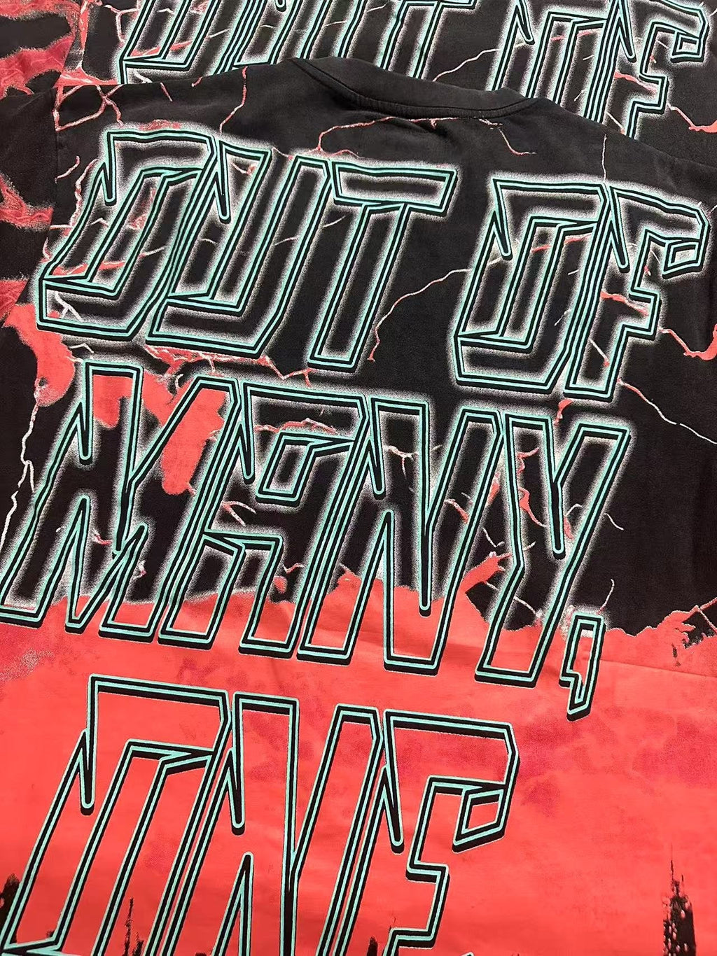 Godspeed Out of Many One Statue Graphic T-Shirt — detail