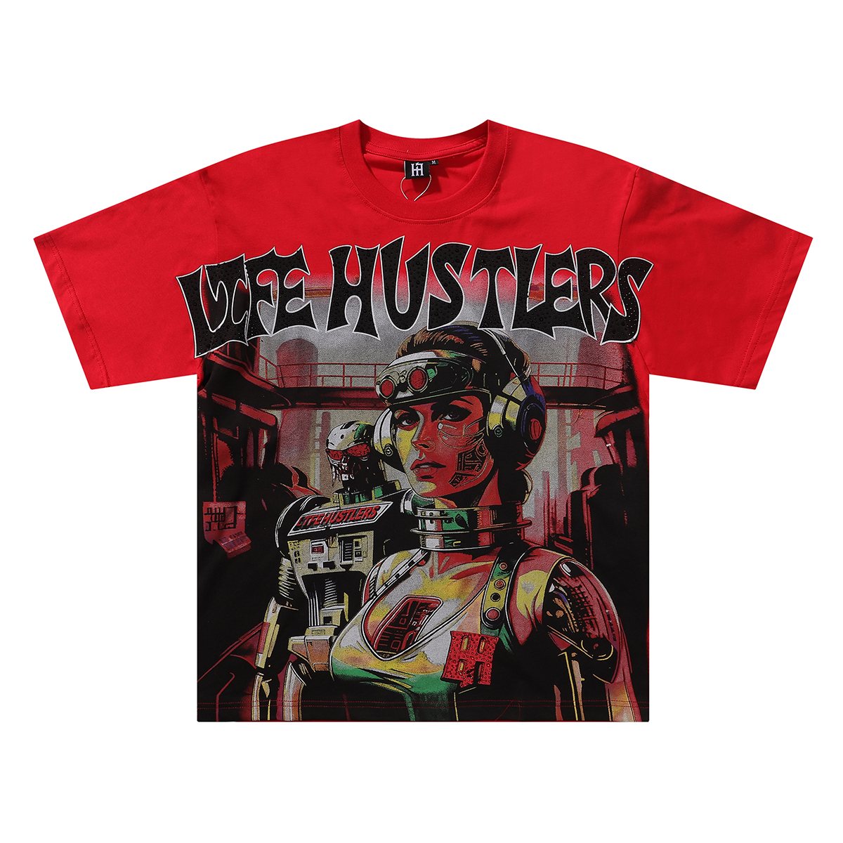 Life Hustlere No Days Off Astronaut Graphic T-Shirt — front