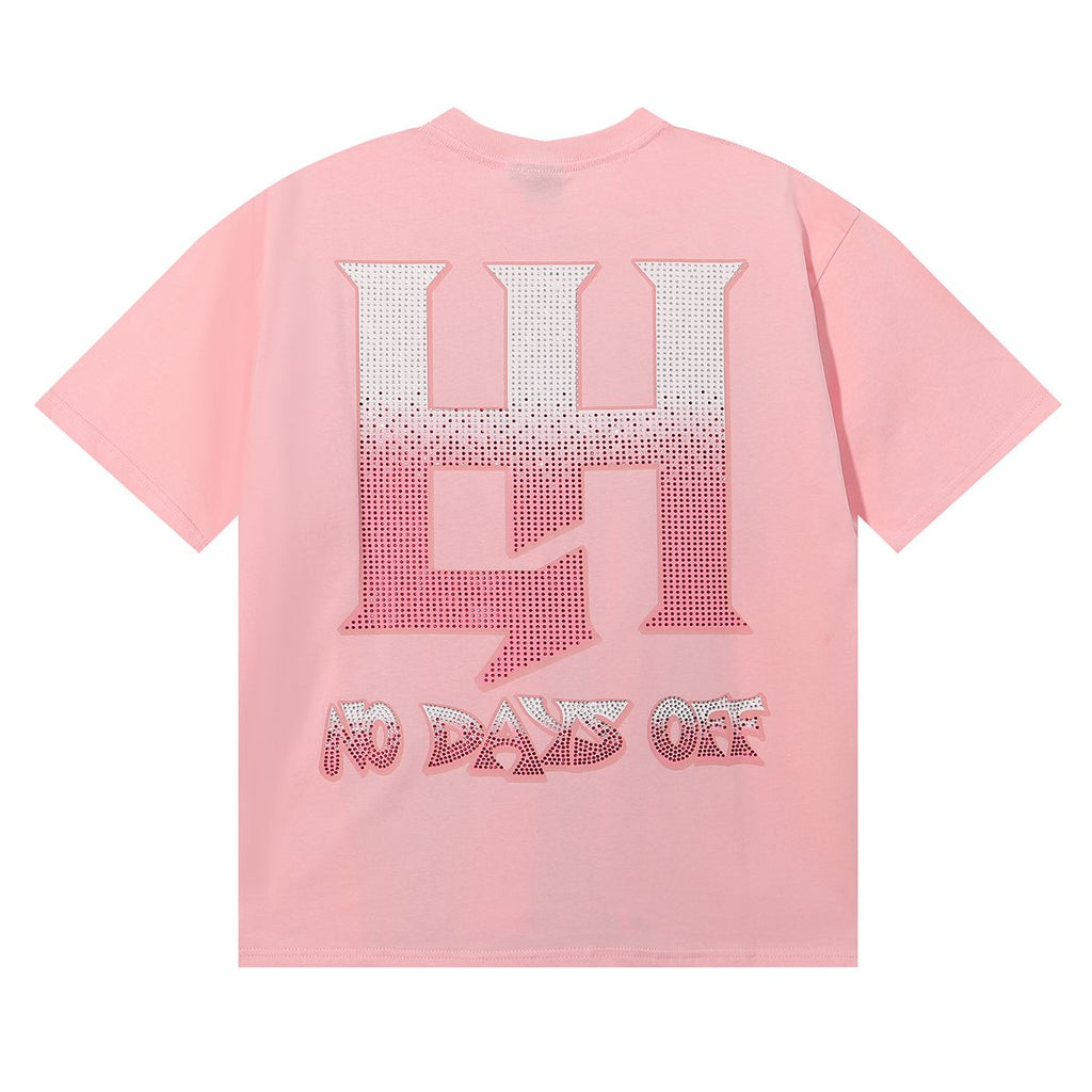 Life Hustlere Crying Woman Rhinestone Graphic T-Shirt — back