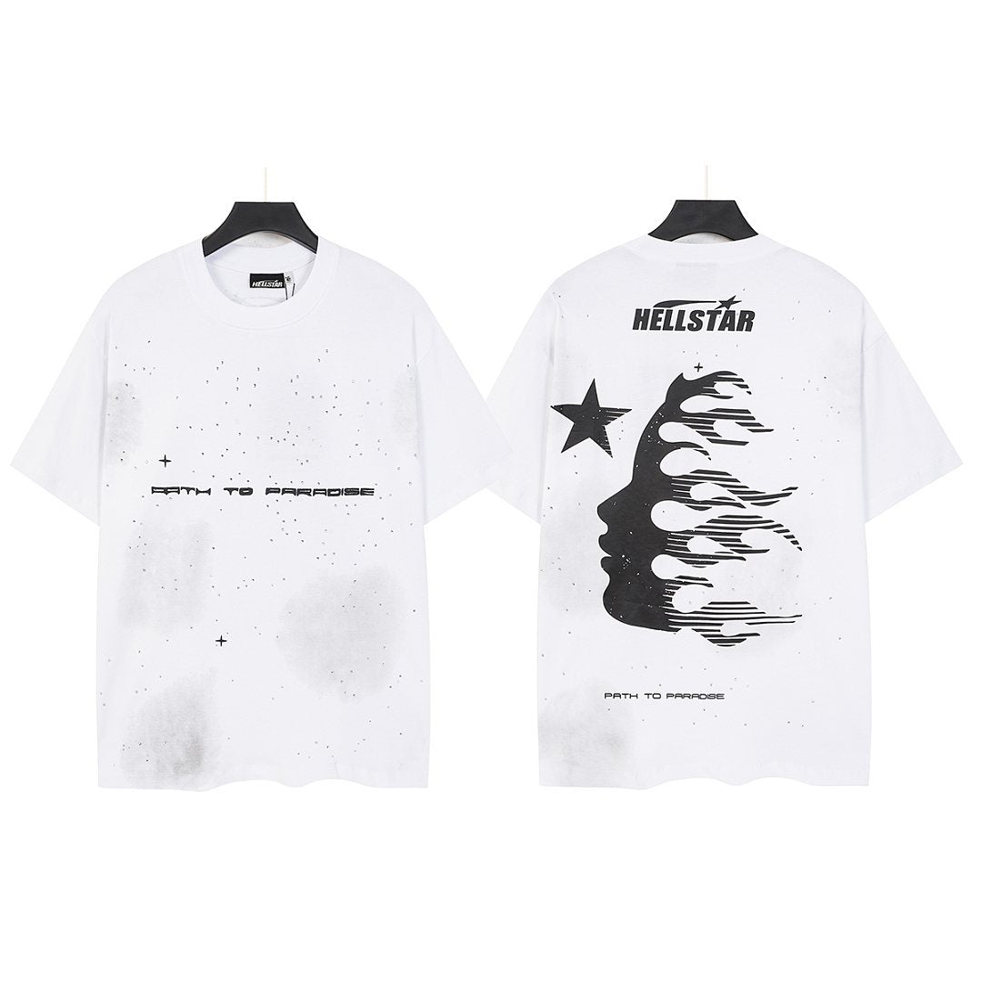 Hellstar Path to Paradise Rhinestone Graphic T-Shirt — front