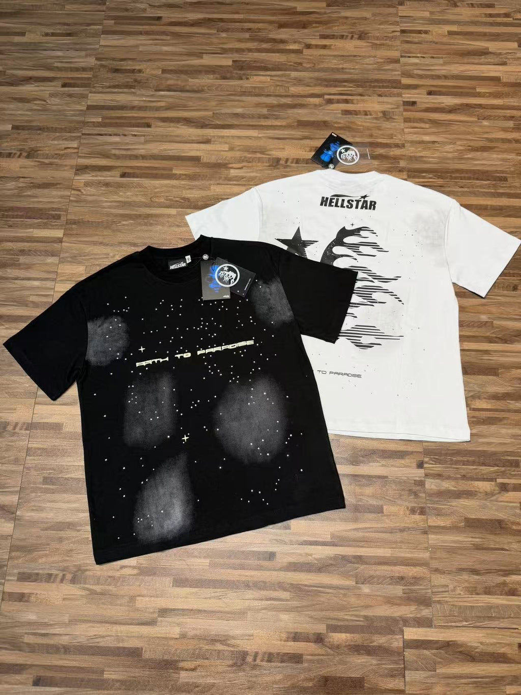 Hellstar Path to Paradise Rhinestone Graphic T-Shirt — comparison