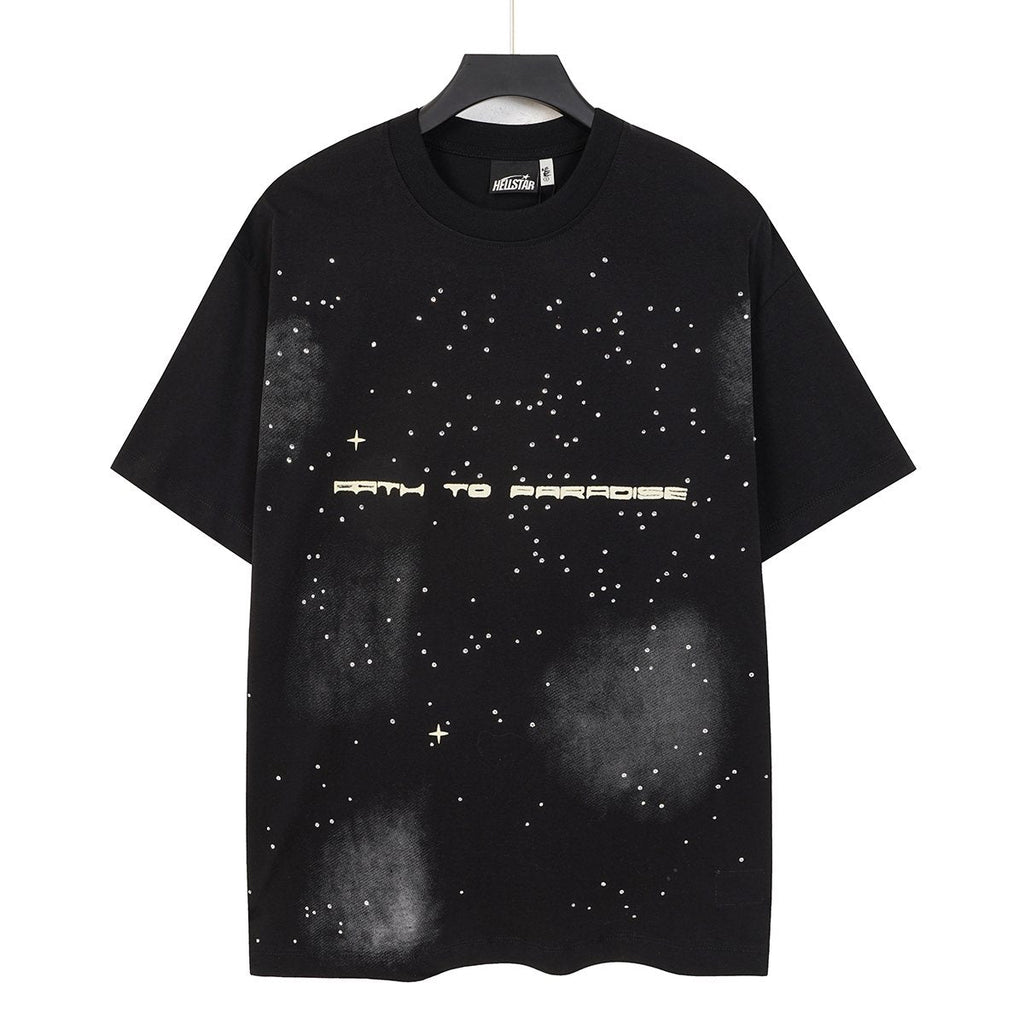 Hellstar Path to Paradise Rhinestone Graphic T-Shirt — front