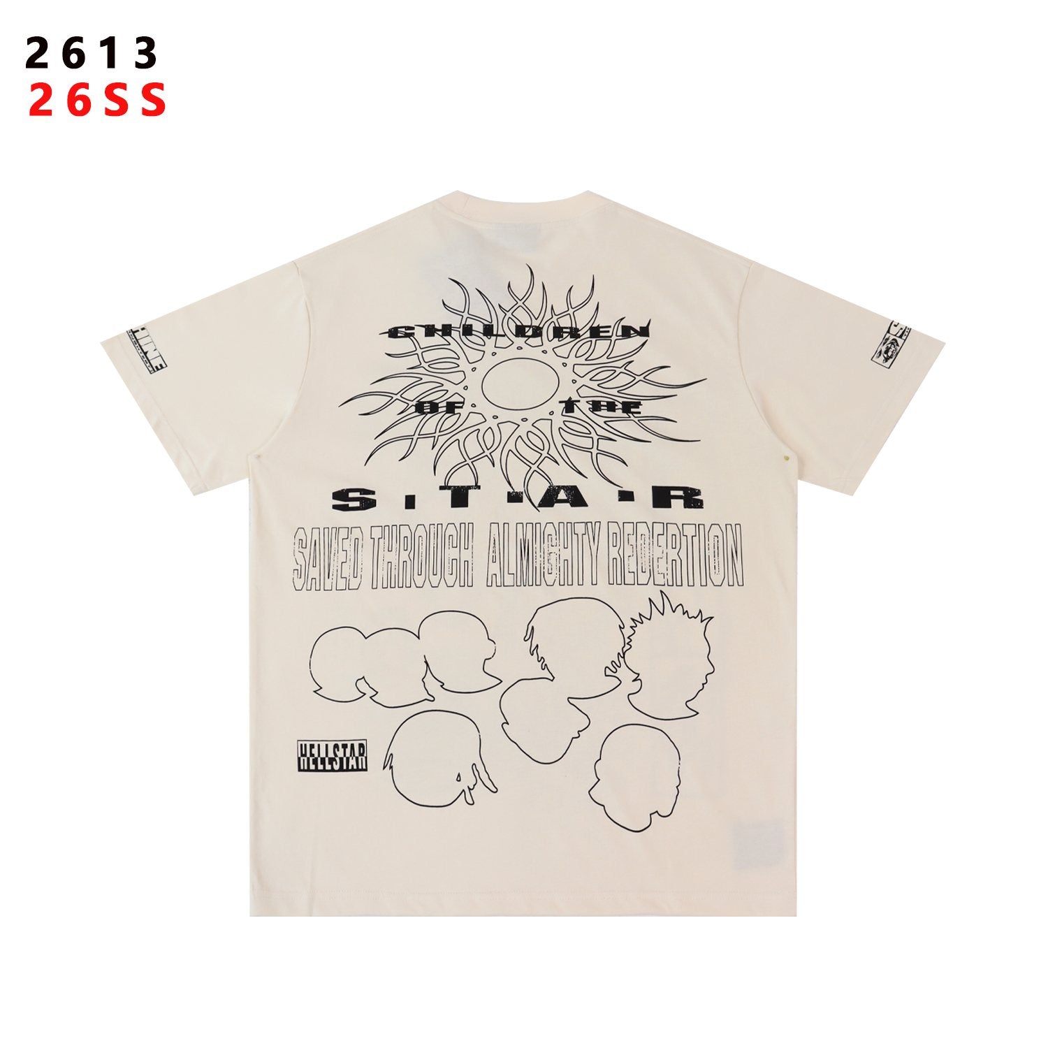 Hellstar Children of the Star Portrait Graphic T-Shirt — back