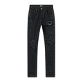AMIRI Black Distressed Ribbed Knee Jeans — hero