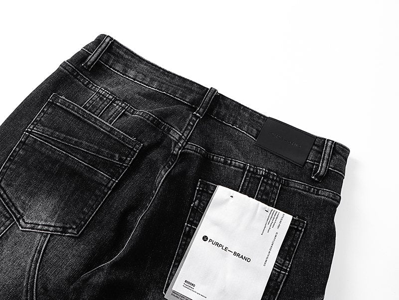 Purple Brand Black Washed Flare Jeans — detail