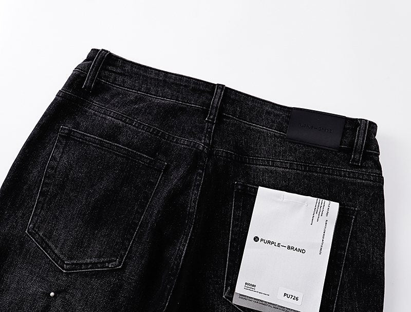 Purple Brand Black Embellished Jeans — detail