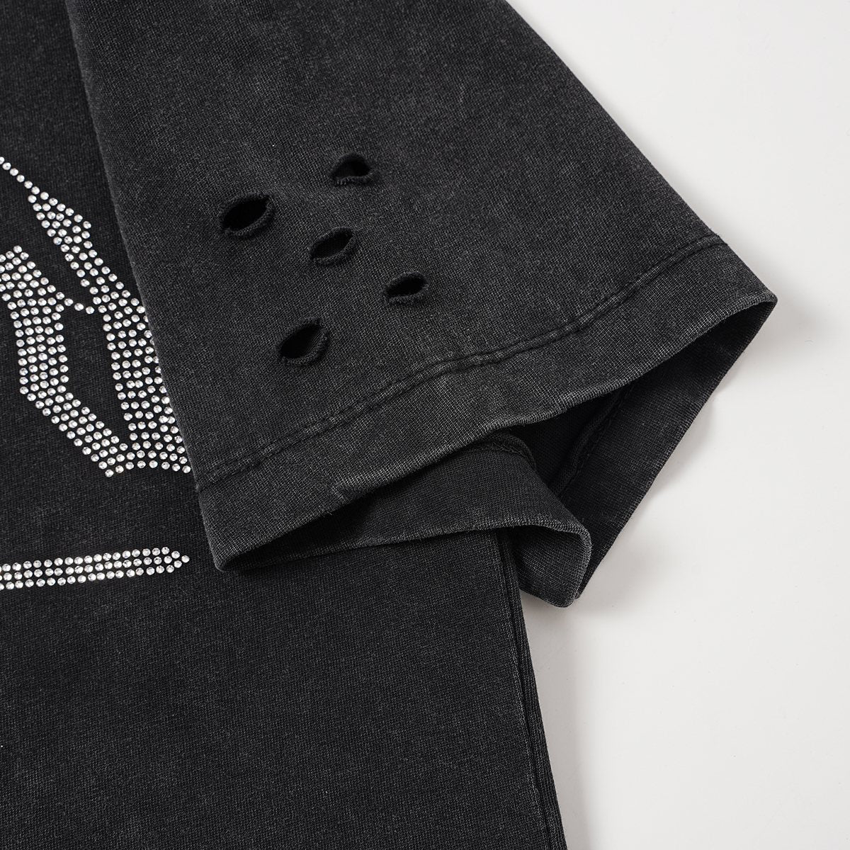 Godspeed Washed Rhinestone Graphic T-Shirt — detail