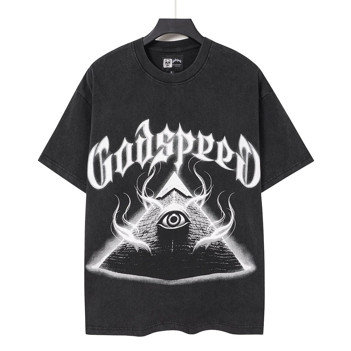 Godspeed Out of Many One Washed Black Graphic T-Shirt — hero