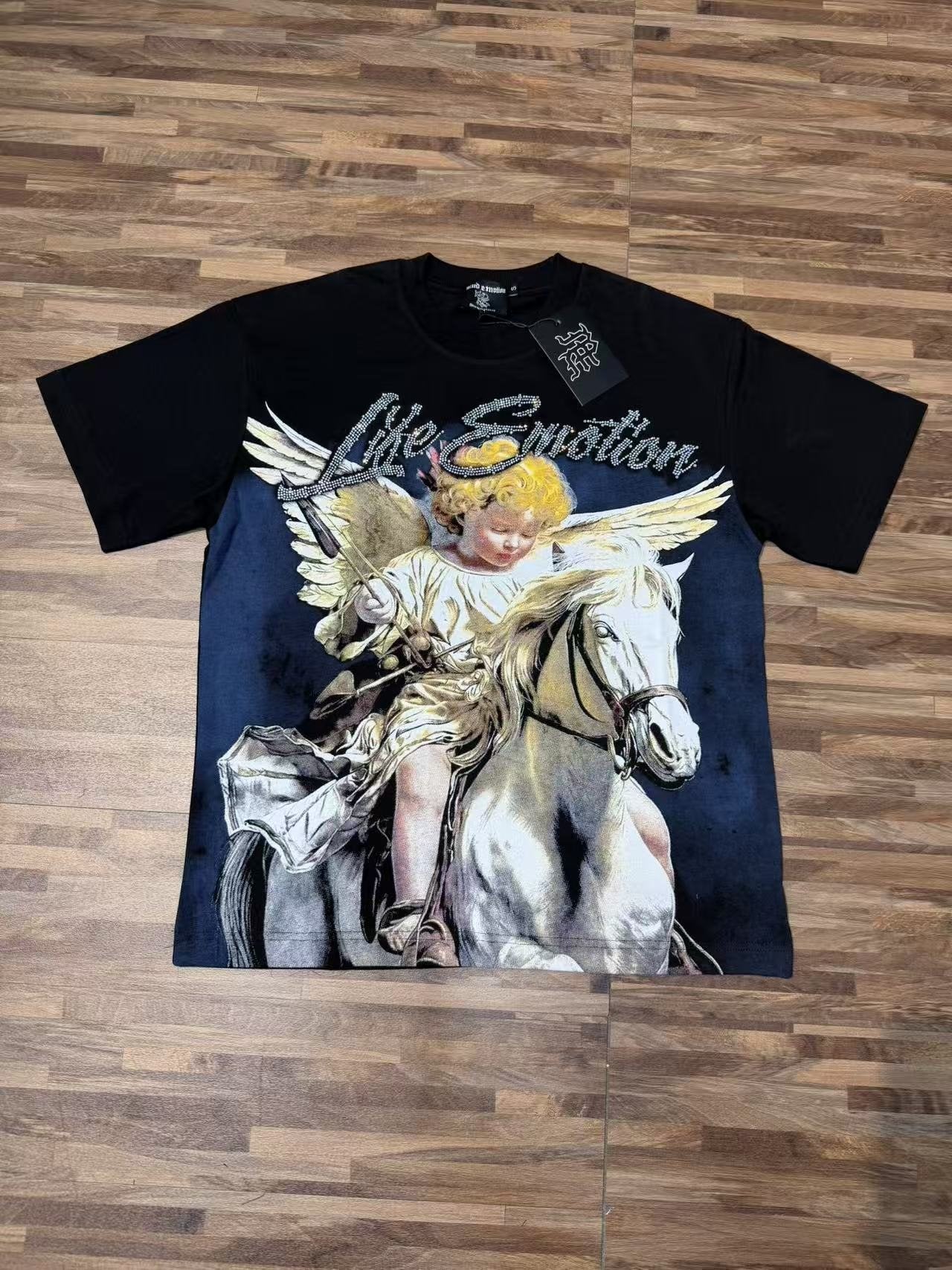 MIXED EMOTION Angel Horse Graphic T-Shirt — front