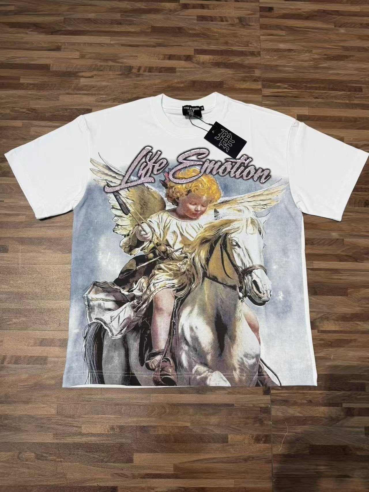 MIXED EMOTION Angel Horse Graphic T-Shirt — front