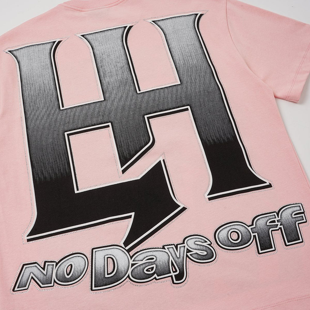 Life Hustlere No Days Off Rhinestone Graphic T-Shirt — detail