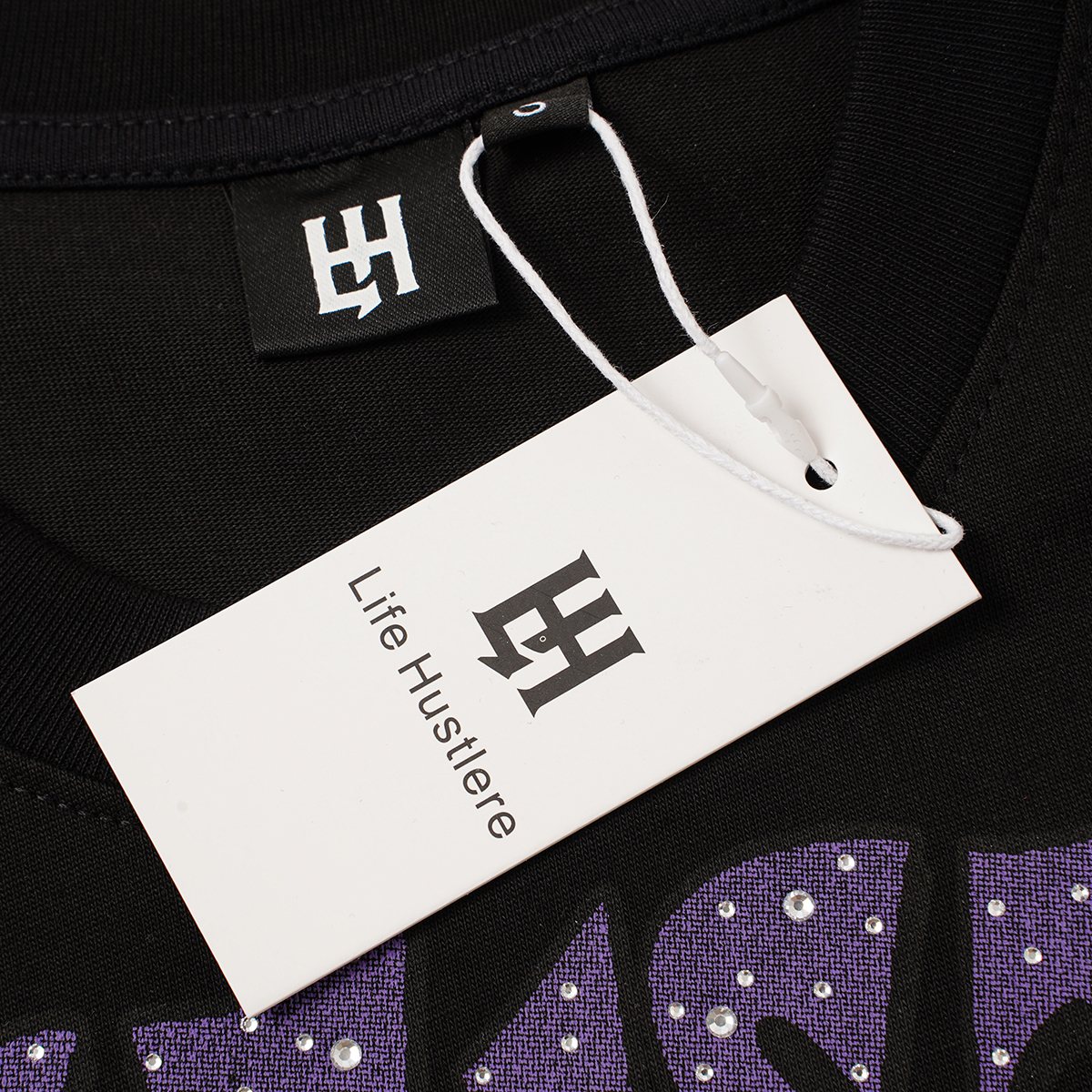 Life Hustlere Space Graphic T-Shirt — hang_tag