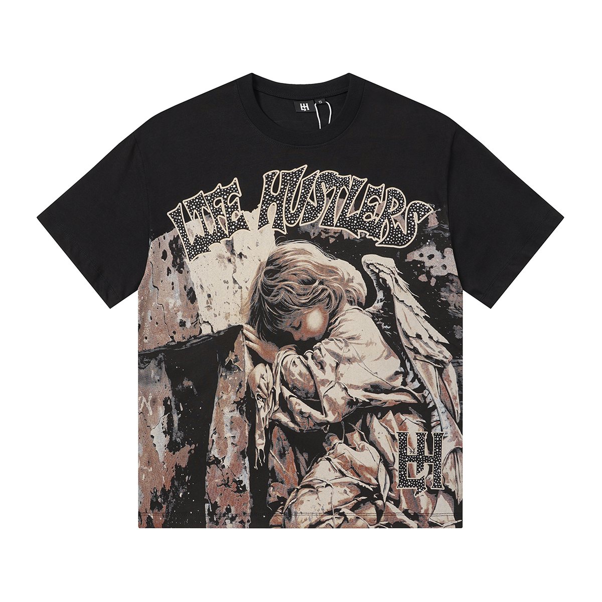 Life Hustlere No Days Off Angel Graphic T-Shirt — hero
