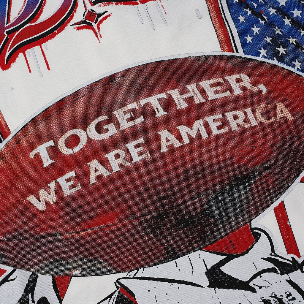 Godspeed Patriotic Football Graphic T-Shirt — detail