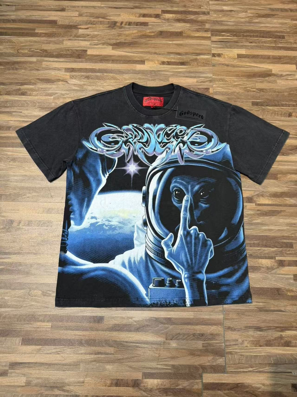 Godspeed Astronaut Graphic T-Shirt — front