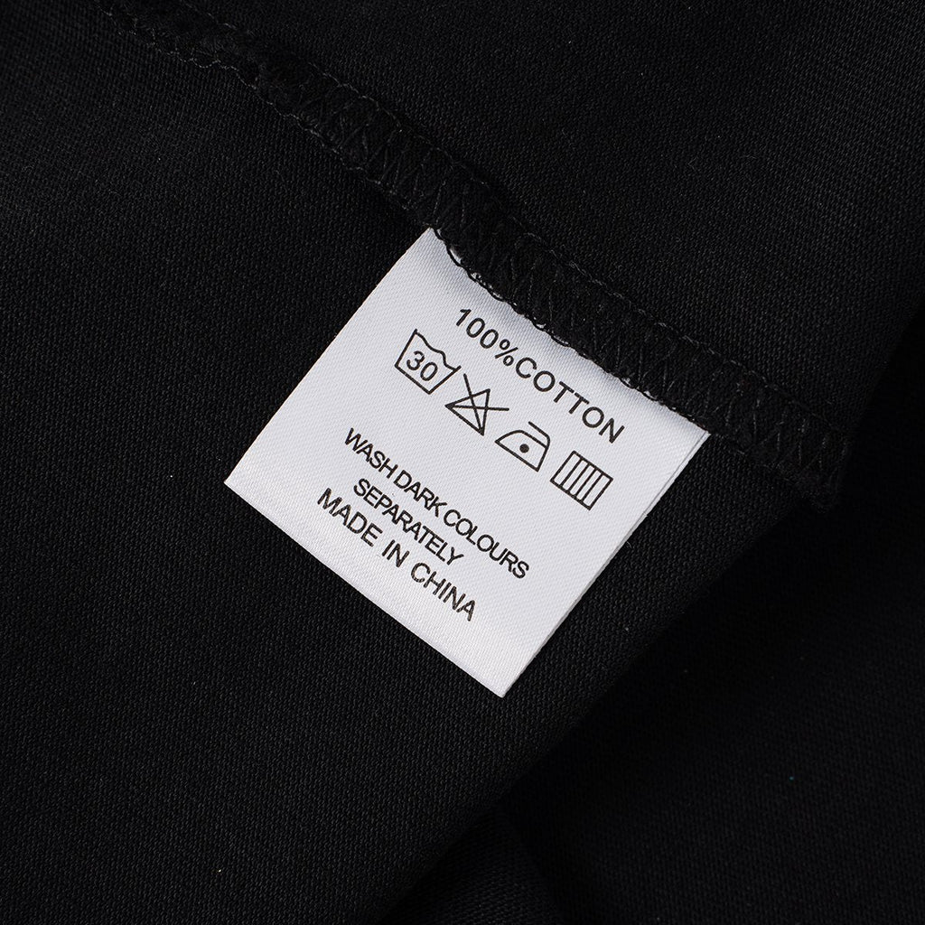 Godspeed Washed Black Distressed Graphic T-Shirt — neck_label