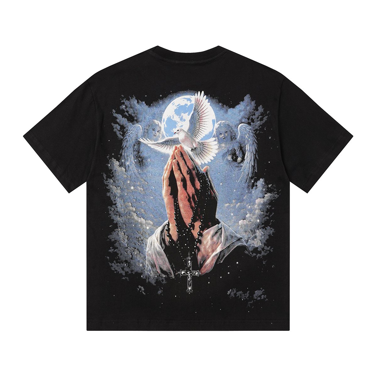MIXED EMOTION Rhinestone Graphic Short-Sleeve T-Shirt — back