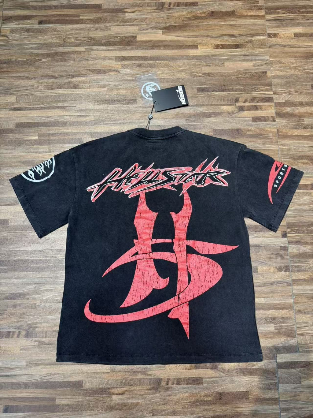 Hellstar Red & White Graphic T-Shirt — back