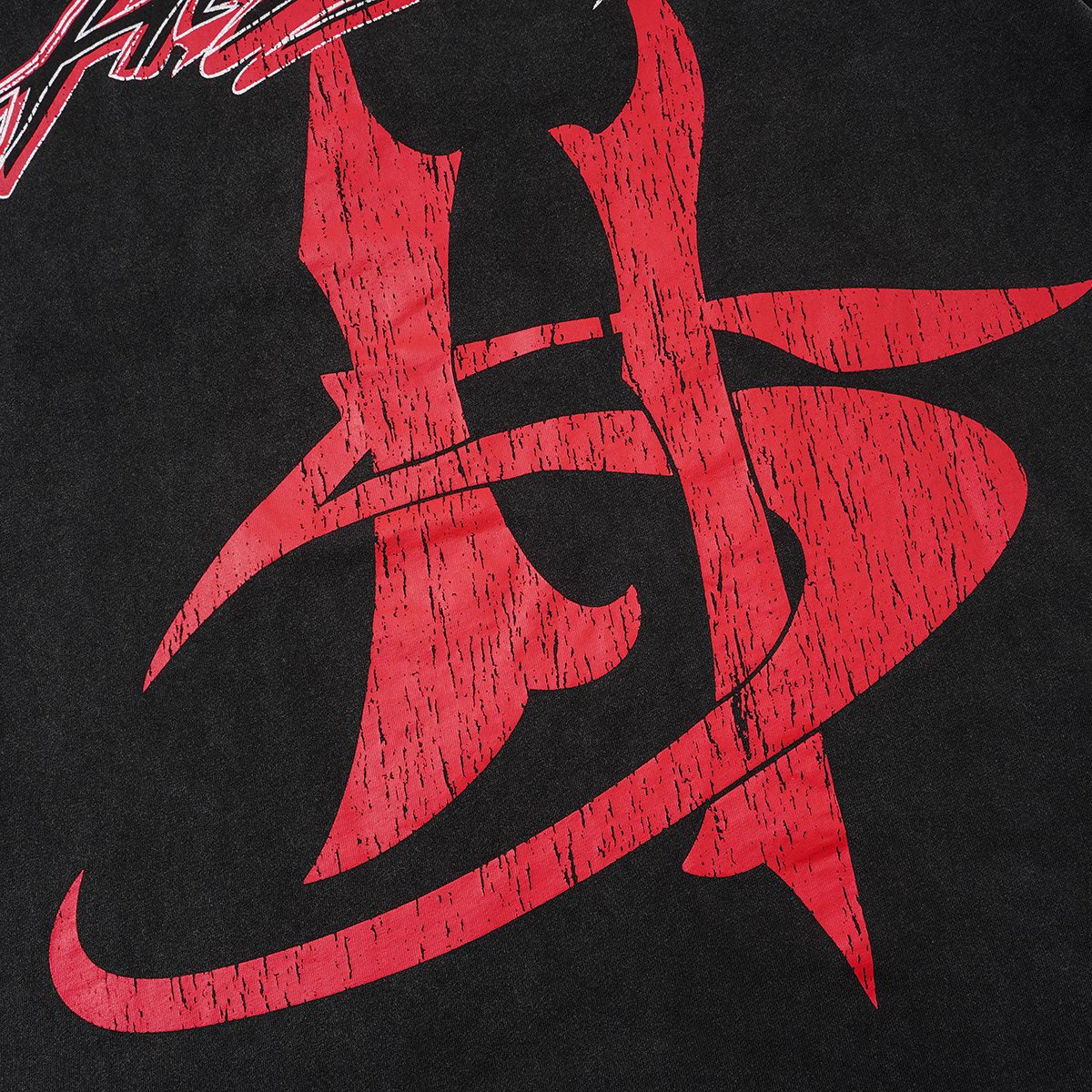 Hellstar Red & White Graphic T-Shirt — detail