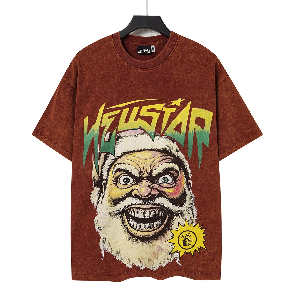 Hellstar Santa Face Splat Graphic T-Shirt — hero