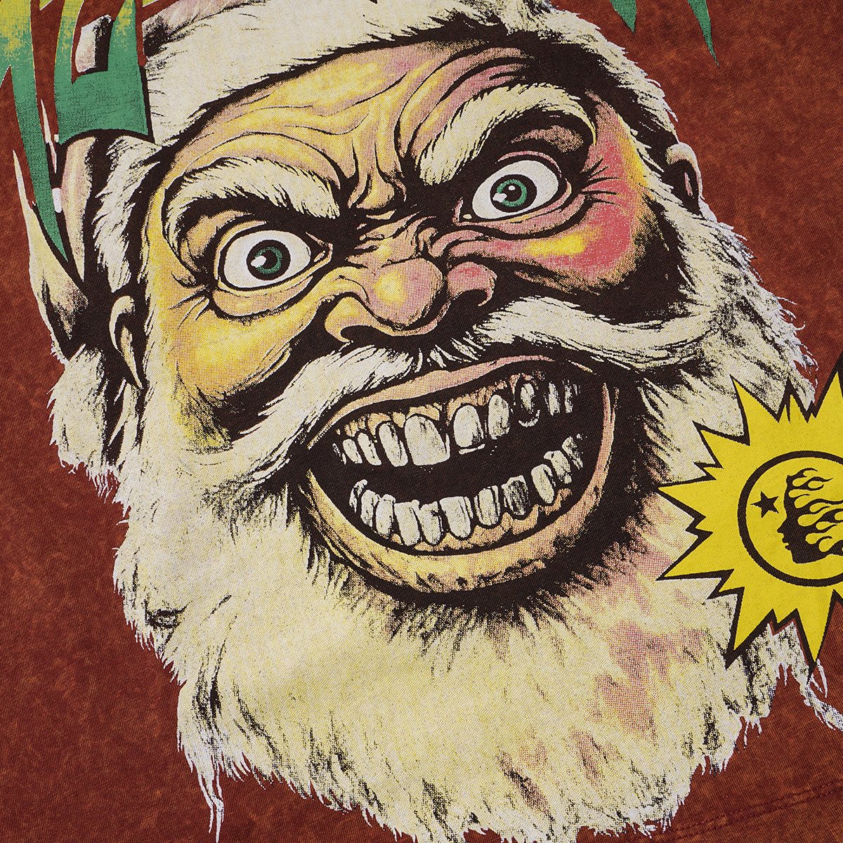 Hellstar Santa Face Splat Graphic T-Shirt — detail