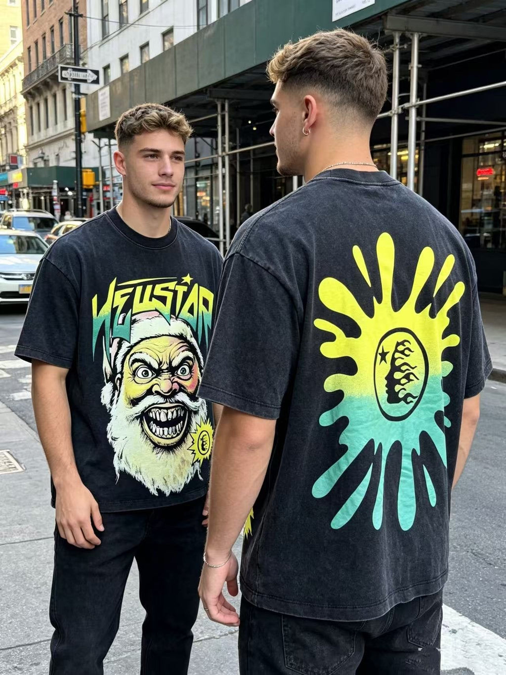 Hellstar Santa Back Graphic T-Shirt — context