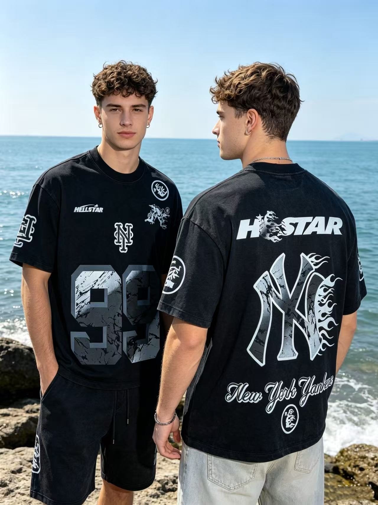 Hellstar New York Yankees 99 Graphic T-Shirt — context